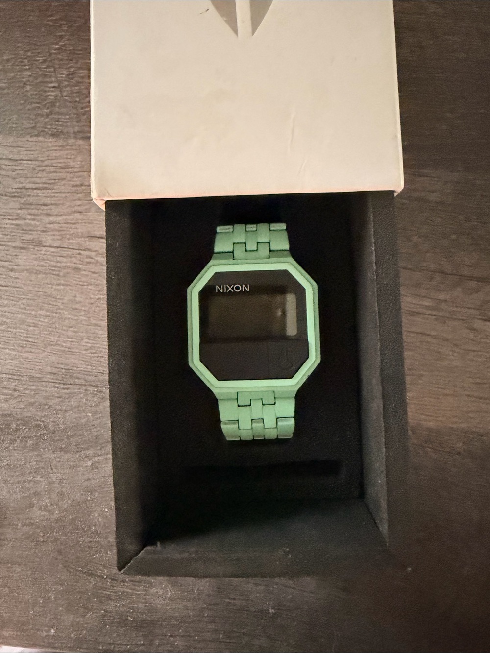 Nixon Mint Green Digital Octagonal Watch